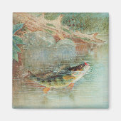 Yellow Perch by S.A. Kilbourne, Vintage Fish Magnet (Vorne)