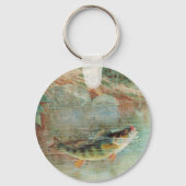 Yellow Perch by S.A. Kilbourne, Vintage Fish Schlüsselanhänger (Vorderseite)