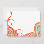 Yellow Persimmon Aqua Mint Typografie Danke (Rückseite)