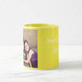 Yellow Personalize FOTO TEMPLATE Geschenk Kaffee T Tasse (Zentrum)