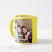 Yellow Personalize FOTO TEMPLATE Geschenk Kaffee T Tasse (Vorderseite Links)