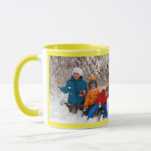 Yellow Personalize Foto Template Geschenk Kaffee T Tasse (Links)