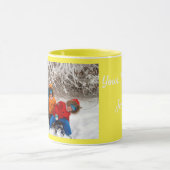 Yellow Personalize Foto Template Geschenk Kaffee T Tasse (Zentrum)