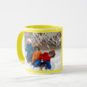 Yellow Personalize Foto Template Geschenk Kaffee T Tasse (Vorderseite Links)