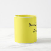 Yellow Personalize Message Coffee Cup Geschenk Tas Tasse (Zentrum)
