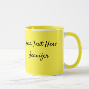 Yellow Personalize Message Coffee Cup Geschenk Tas Tasse