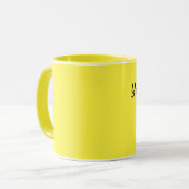 Yellow Personalize Message Coffee Cup Geschenk Tas Tasse (Vorderseite Links)