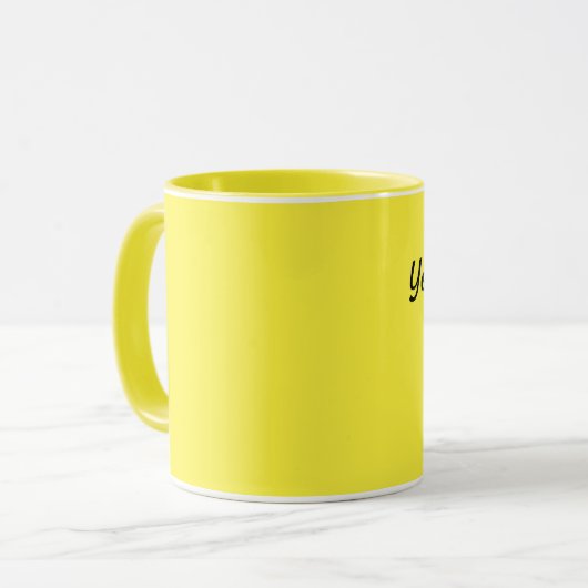 Yellow Personalize Message Coffee Cup Geschenk Tas Tasse (Vorderseite Links)