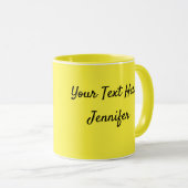 Yellow Personalize Message Coffee Cup Geschenk Tas Tasse (VorderseiteRechts)