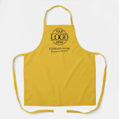 Yellow Personalized Apron with Logo Custom Uniform Schürze (Vorderseite)