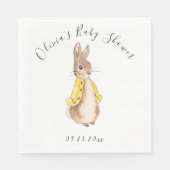 Yellow Peter Rabbit Boy Girl Babydusche Napkins Serviette (Vorderseite)