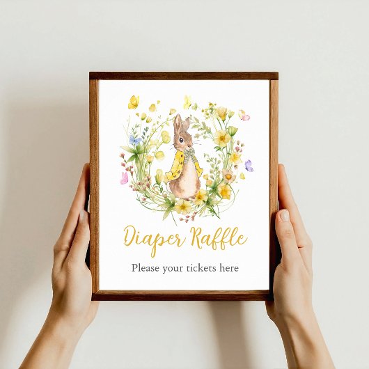 Yellow Peter Rabbit Kinderduschmaschine Windelwann Poster