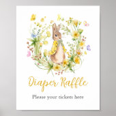 Yellow Peter Rabbit Kinderduschmaschine Windelwann Poster (Vorne)
