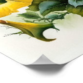 Yellow Petunias Blume Art Print Poster (Ecke)