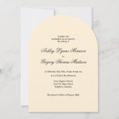 Yellow Photo Arch Shaped Wedding Invitation Einladung (Vorderseite)