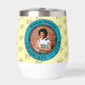 Yellow Photo Modern Graduation Party Gift Tumbler (Vorderseite)