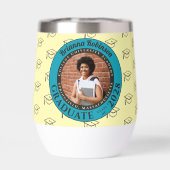 Yellow Photo Modern Graduation Party Gift Tumbler (Rückseite)
