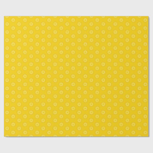 Yellow Pineapple Slices Pattern Geschenkpapier (Flach)