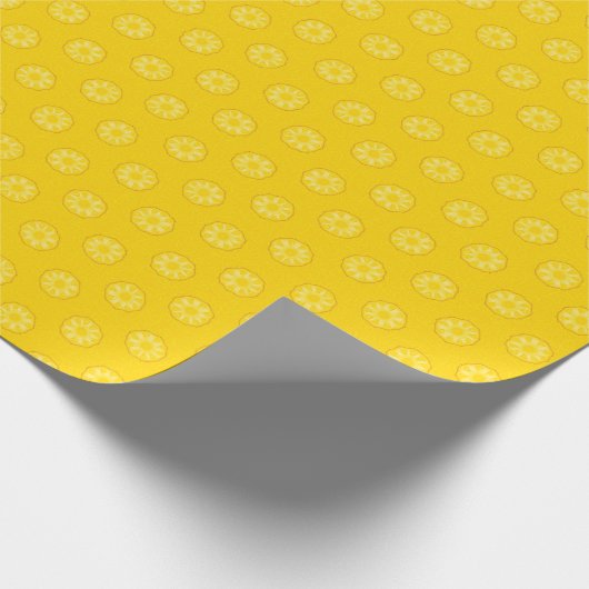 Yellow Pineapple Slices Pattern Geschenkpapier (Ecke)