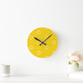 Yellow Pineapple Slices Pattern Runde Wanduhr (Zuhause)