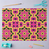 Yellow Pink & Black Geometric Mosaik Muster Seidenpapier (Basteln)