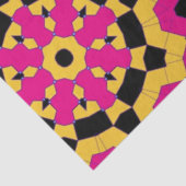 Yellow Pink & Black Geometric Mosaik Muster Seidenpapier (Ausschnitt)