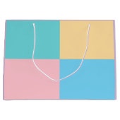 Yellow Pink Blue Green Lila Moderne Elegante Top Große Geschenktüte (Vorderseite)
