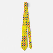 Yellow Pink Blue Polka Dot Pattern Krawatte (Vorderseite)