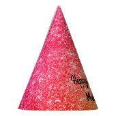 Yellow Pink Gold Geburtstags-Glitzer Partyhütchen (Links)