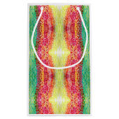 Yellow, Pink, Green Bright Magic Gift Bag Kleine Geschenktüte (Rückseite)