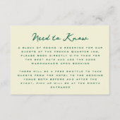 Yellow Pink Green Simple Additional Information  Begleitkarte (Vorderseite)