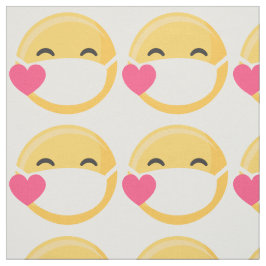 Yellow Pink Herz Face Maske lächelnd emoji Stoff