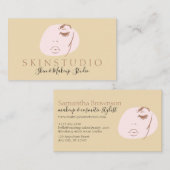 Yellow Pink Neutral Ästhetische Gesichtshaut Schön Visitenkarte (Vorne/Hinten)