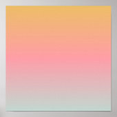 yellow pink pastet sunset gradient colors poster (Vorne)
