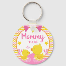 Yellow & Pink Rubber Ducky Polka Dot Mommy to be