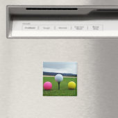 YELLOW, PINK UND WHITE Golf Balls Magnet (In Situ (Geschirrspüler))