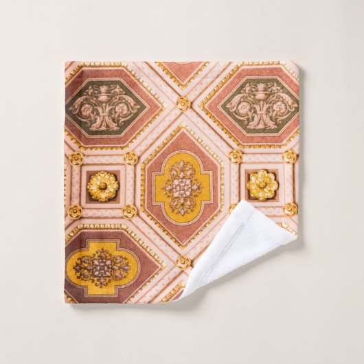 Yellow Pink Ungarische Architektur Badhandtuch Set (Waschlappen)