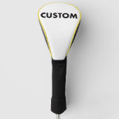 YELLOW Piping Custom Golf Driver Headcover Blank (Vorderseite)