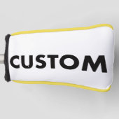 YELLOW Piping Custom Golf Putter Headcover Blank (Vorderseite)