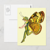 Yellow Pixie Fairy Postkarte (Vorne/Hinten)