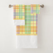 Yellow Plaid Badhandtuch Set (Insitu)