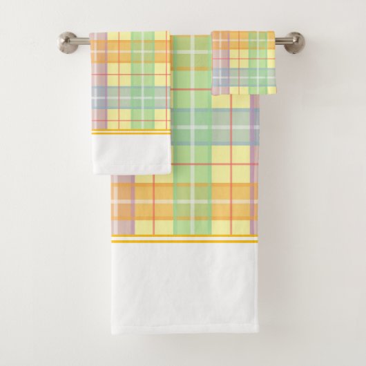 Yellow Plaid  Badhandtuch Set (Insitu)