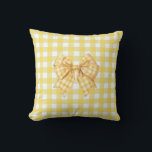 Yellow Plaid Design with Matching Plaid Bow Kissen<br><div class="desc">This charming design features a warm yellow plaid pattern paired with a matching plaid bow, creating a cohesive and eye-catching look. The plaid combines soft yellow tones with subtle intersecting lines, giving it a classic yet cheerful feel that stands out without being overwhelming. The bow adds a playful and decorative...</div>