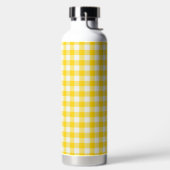 Yellow Plaid Pattern Water Bottle Trinkflasche (links)