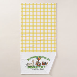 Yellow Plaid Whatever Floats Your Goat Towel Badehandtuch