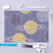 Yellow Planet Space Lover Blue Sky Astronomie Seidenpapier (Handwerk)