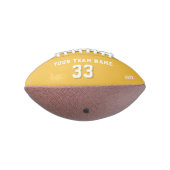 Yellow Player Name Number and Team Name  Football (Gedreht 270)
