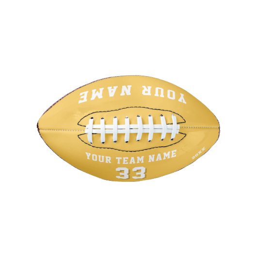 Yellow Player Name Number and Team Name  Football (Vorderseite)