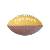 Yellow Player Name Number and Team Name  Football (Gedreht 90)