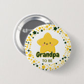 Yellow Playful Star individuell anpassbar Button (Vorne & Hinten)